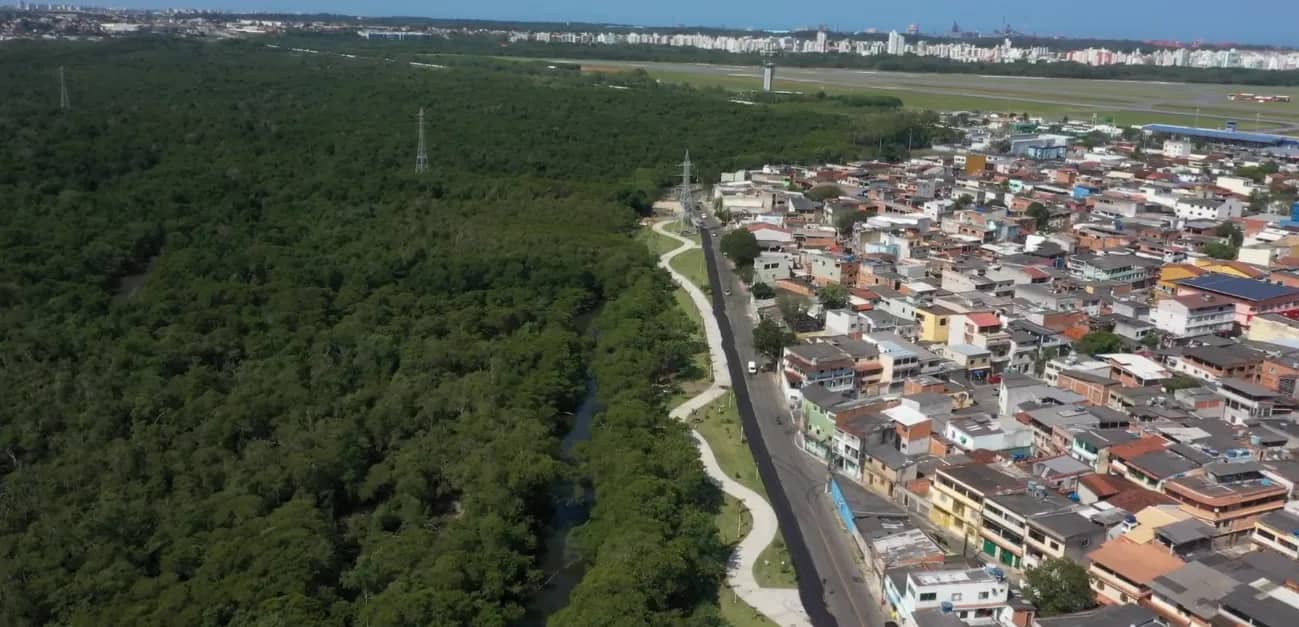 Vista da comunidade costeira do Espírito Santo participante do programa