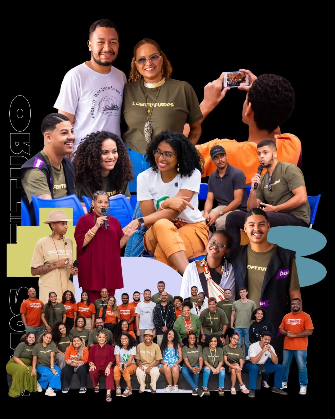 Colagem 'Somos o Futuro' com diversas pessoas do Lab Futuros