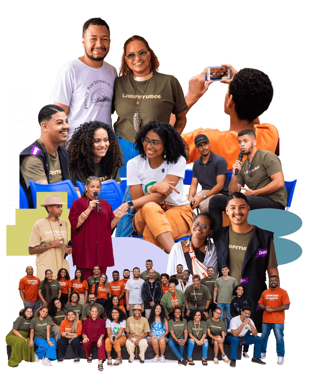 Colagem 'Somos o Futuro' com diversas pessoas do Lab Futuros